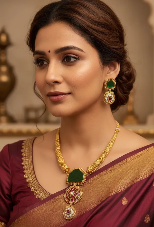 Viva_Jewels_Traditional_Gold_Plated_Hasli_Choker_Set_|_Handcrafted_Temple_Style_Necklace_with_Matching_Earrings_for_Women