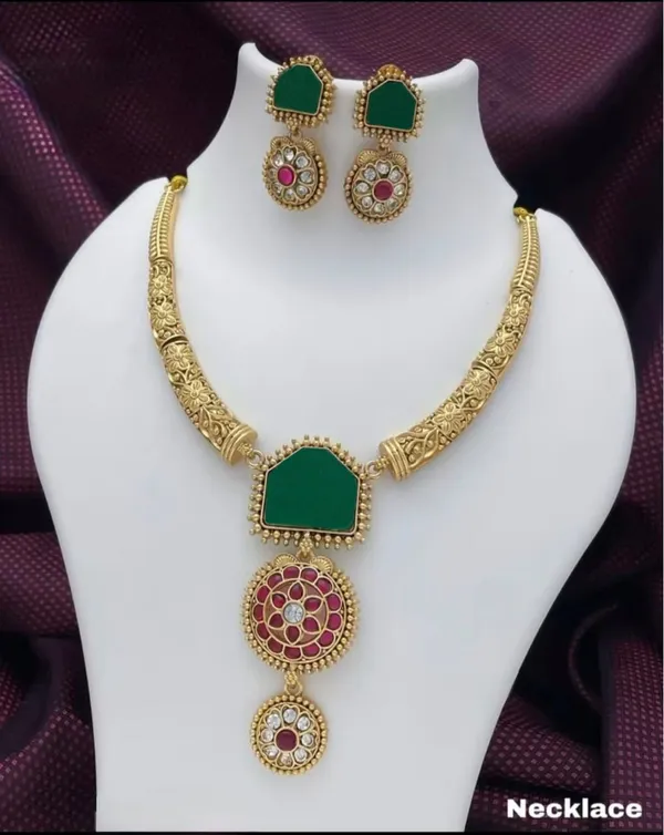 Viva_Jewels_Traditional_Gold_Plated_Hasli_Choker_Set_|_Handcrafted_Temple_Style_Necklace_with_Matching_Earrings_for_Women