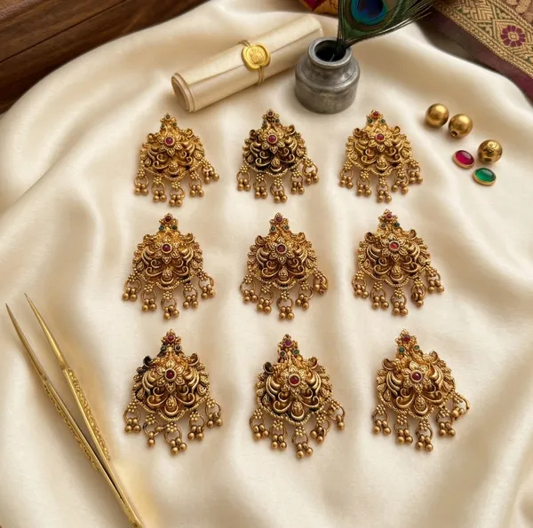 Viva_Jewels_Traditional_Gold-Plated_Lakshmi_Temple_Hair_Jada_Brooch_Pins_–_Majestic_Goddess_Motif_Hair_Pins_with_Ruby_Accents_and_Beadwork_(Set_of_9)