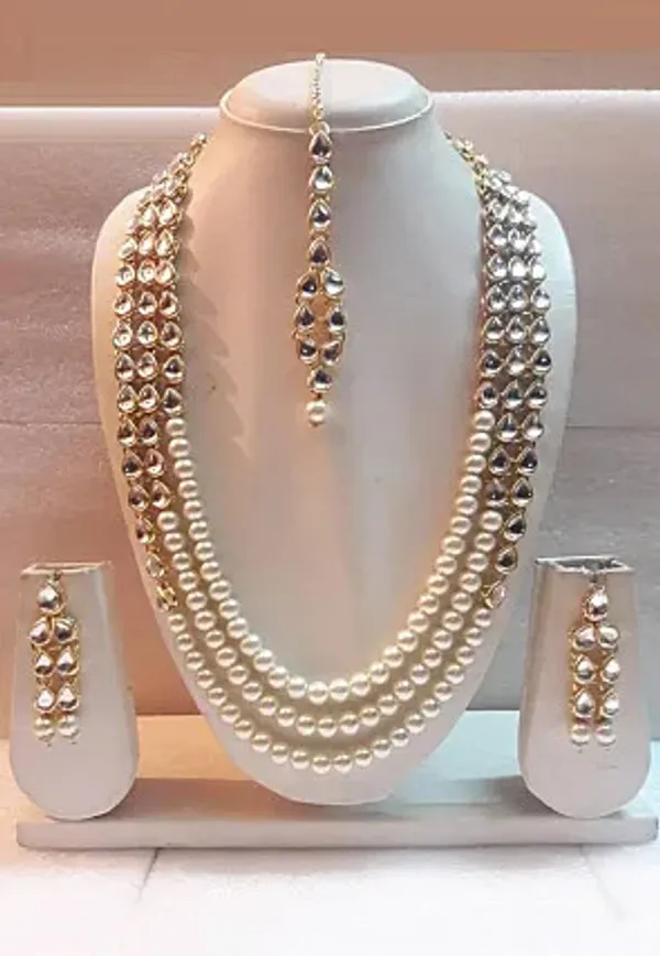 Viva_Jewels_Regal_White_Brass_Premium_Bridal_Necklace_Set_–_Majestic_Triple-Strand_Pearl_&_Kundan_Layered_Mala_with_Matching_Earrings_and_Maang_Tikka