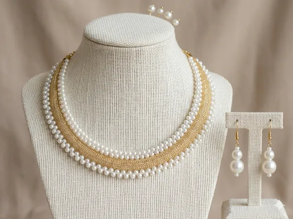 Viva_Jewels_Regal_Aura_Pearl_&_Gold_Mesh_Choker_–_Exquisite_Triple-Layered_Necklace_Set_with_Handcrafted_Gold-Toned_Mesh_Inlay_and_Matching_Double-Pearl_Drops