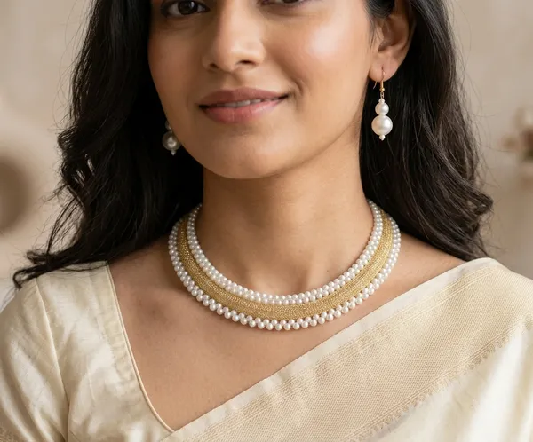 Viva_Jewels_Regal_Aura_Pearl_&_Gold_Mesh_Choker_–_Exquisite_Triple-Layered_Necklace_Set_with_Handcrafted_Gold-Toned_Mesh_Inlay_and_Matching_Double-Pearl_Drops