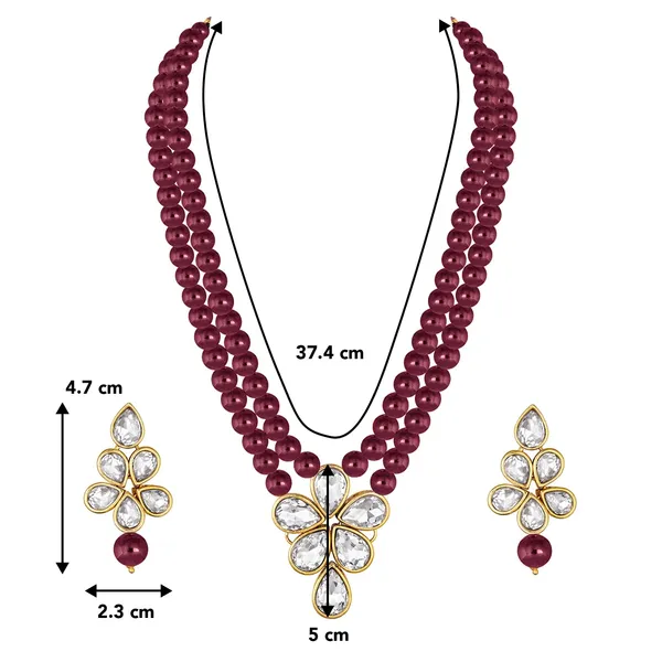 Viva_Jewels_Regal_Maroon_&_Gold_Dual-Strand_Pearl_Necklace_Set_–_Premium_Kundan_Floral_Pendant_with_Matching_Tiered_Drop_Earrings