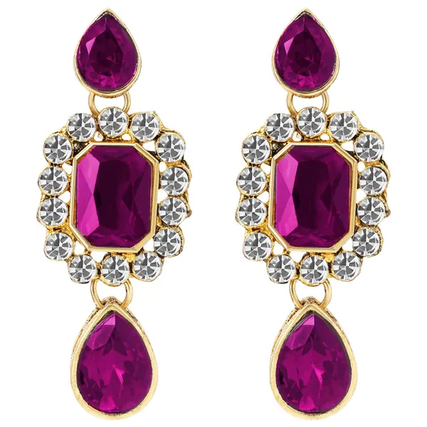 Viva_Jewels_Regal_Hot_Pink_&_White_Brass_Premium_Necklace_Set_–_Majestic_Triple-Strand_Pearl_Necklace_with_Magenta_Floral_Pendant_and_Matching_Statement_Earrings