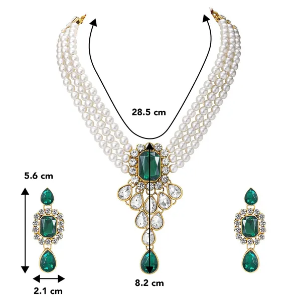 Viva_Jewels_Elegant_Brass_Gold-Finish_Necklace_Set_–_Green_&_White_Stone_Studded_Ethnic_Wear_for_Women