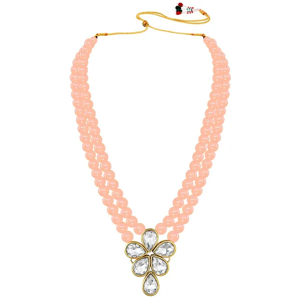 Viva_Jewels_Graceful_Peach_&_Golden_Brass_Premium_Necklace_Set_–_Elegant_Double-Strand_Peach_Pearl_Necklace_with_Floral_Kundan_Centerpiece_and_Matching_Earrings