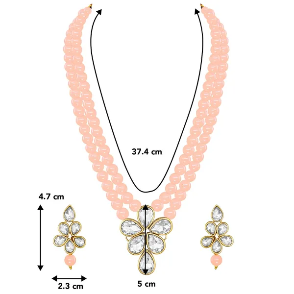 Viva_Jewels_Graceful_Peach_&_Golden_Brass_Premium_Necklace_Set_–_Elegant_Double-Strand_Peach_Pearl_Necklace_with_Floral_Kundan_Centerpiece_and_Matching_Earrings