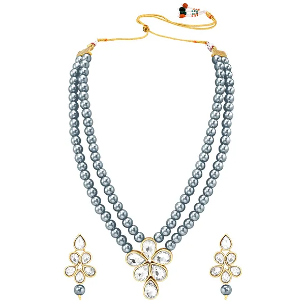 Viva_Jewels_Regal_Double-Layer_Silver_Pearl_Statement_Set_–_Handcrafted_Gold-Plated_Rani_Haar_with_Floral_Kundan_Pendant_and_Matching_Drop_Earrings