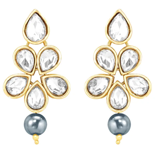 Viva_Jewels_Regal_Double-Layer_Silver_Pearl_Statement_Set_–_Handcrafted_Gold-Plated_Rani_Haar_with_Floral_Kundan_Pendant_and_Matching_Drop_Earrings