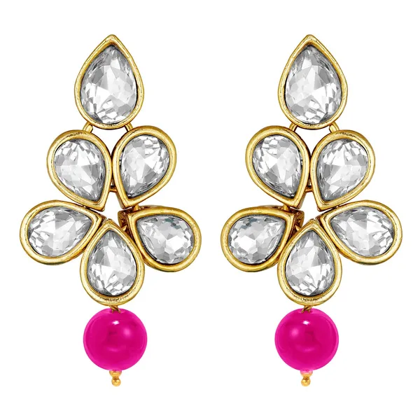Viva_Jewels_Rani_Pink_&_Gold_Premium_Dual-Strand_Bead_Necklace_Set_–_Elegant_Brass_Choker_with_Crystal_Floral_Pendant_and_Matching_Studs