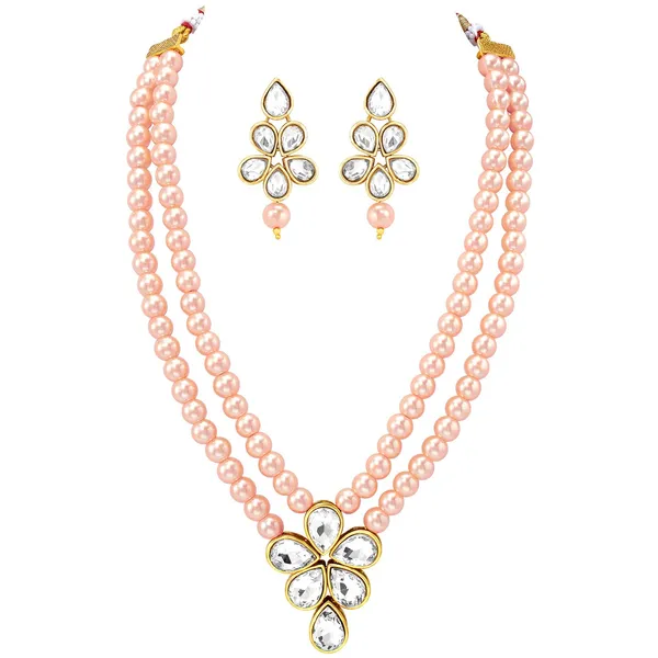 Viva_Jewels_Regal_Double-Layer_Peach_Pearl_Statement_Set_–_Handcrafted_Gold-Plated_Rani_Haar_with_Floral_Kundan_Pendant_and_Matching_Drop_Earrings