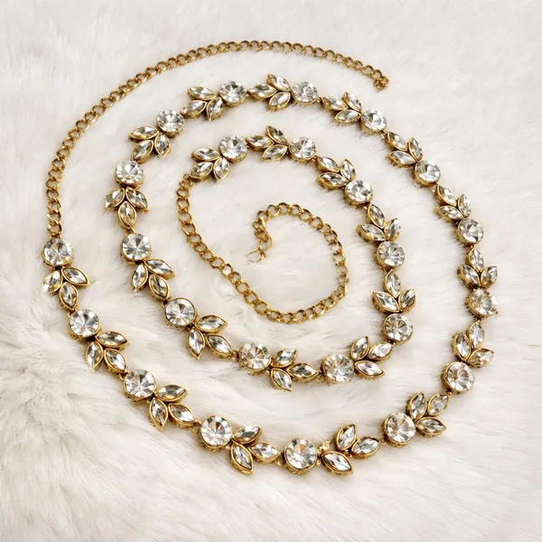 Viva_Jewels_Elegant_White_Stone_Kamarband_–_Adjustable_Brass-Plated_Waist_Belt_for_Weddings,_Festive_Occasions,_and_Ethnic_Parties