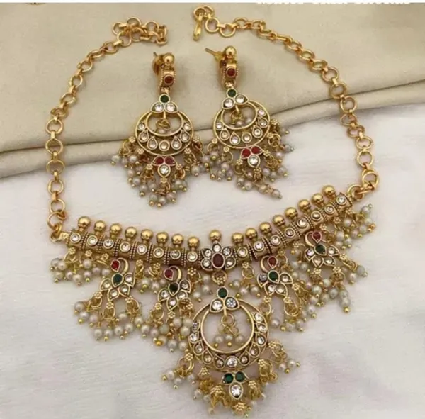 Viva_Jewels_Regal_Temple-Style_Golden_Choker_Set_–_Premium_Brass-Based_Handcrafted_Antique_Necklace_with_Kundan_Accents_and_Pearl_Droplets