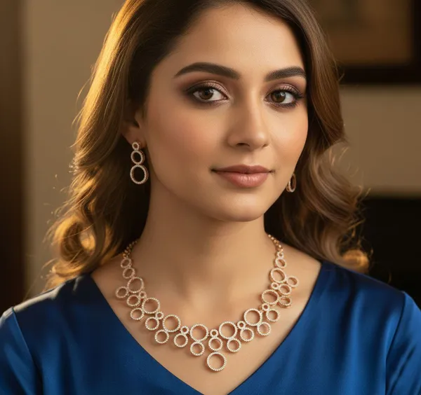 Gold_Plated_CZ_Choker_Necklace_Premium_Jewelry_Set