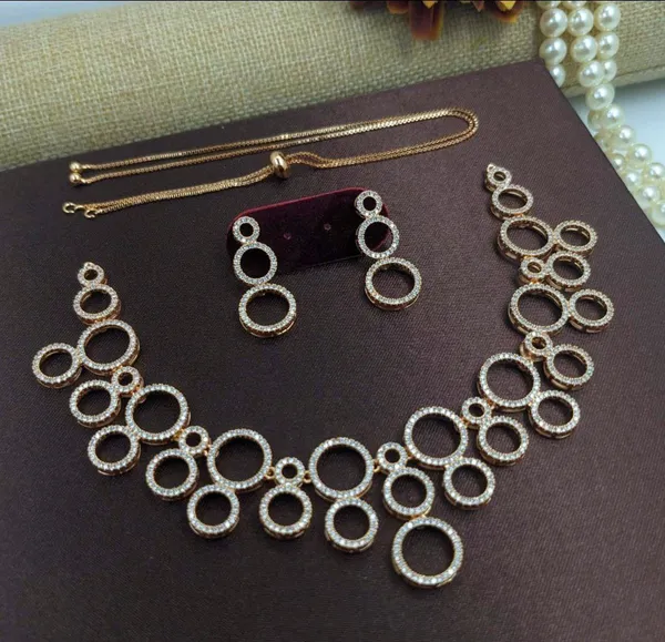 Gold_Plated_CZ_Choker_Necklace_Premium_Jewelry_Set