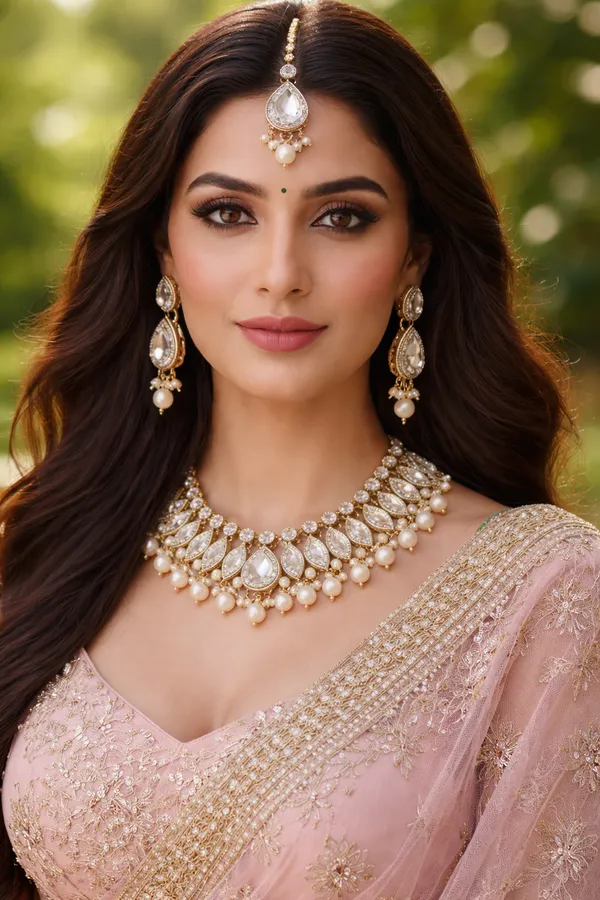 Viva_Jewels_Elegant_Bridal_Kundan_Choker_Set_|_Gold_Plated_Necklace,_Drop_Earrings_&_Maang_Tikka_|_Handcrafted_Wedding_Jewelry_for_Women