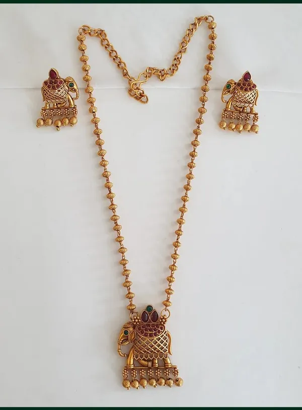 Viva_Jewels_Traditional_Gold-Plated_Elephant_Heritage_Pendant_Set_–_Handcrafted_Temple_Jewelry_Long_Chain_with_Ruby_&_Emerald_Accents