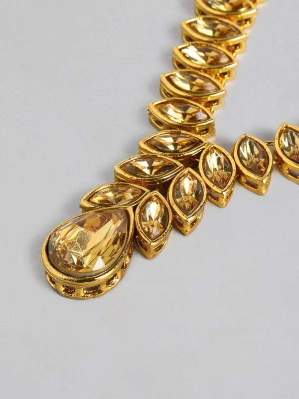 Viva_Jewels_Radiant_Gold-Plated_Marquise-Cut_CZ_Choker_Set_–_Sophisticated_Golden_Crystal_Necklace_with_Elegant_Leaf-Drop_Earrings