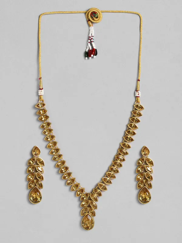 Viva_Jewels_Radiant_Gold-Plated_Marquise-Cut_CZ_Choker_Set_–_Sophisticated_Golden_Crystal_Necklace_with_Elegant_Leaf-Drop_Earrings