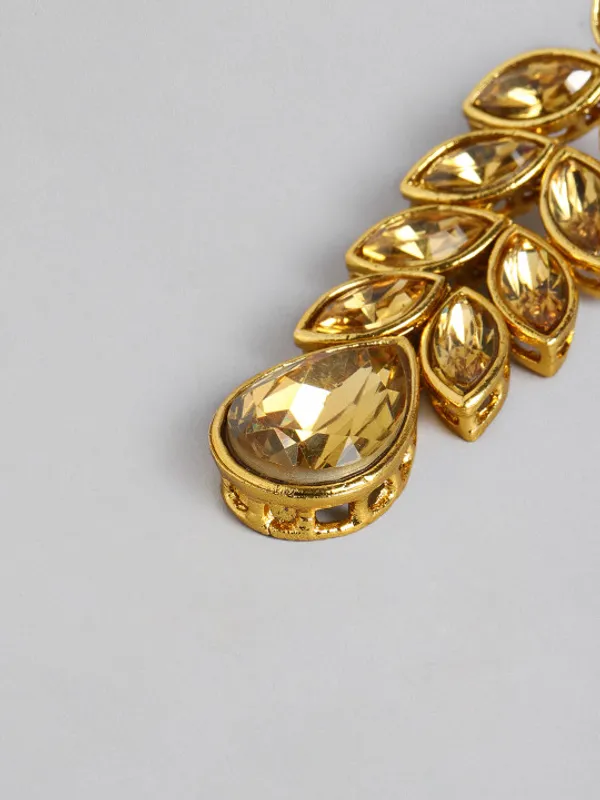 Viva_Jewels_Radiant_Gold-Plated_Marquise-Cut_CZ_Choker_Set_–_Sophisticated_Golden_Crystal_Necklace_with_Elegant_Leaf-Drop_Earrings