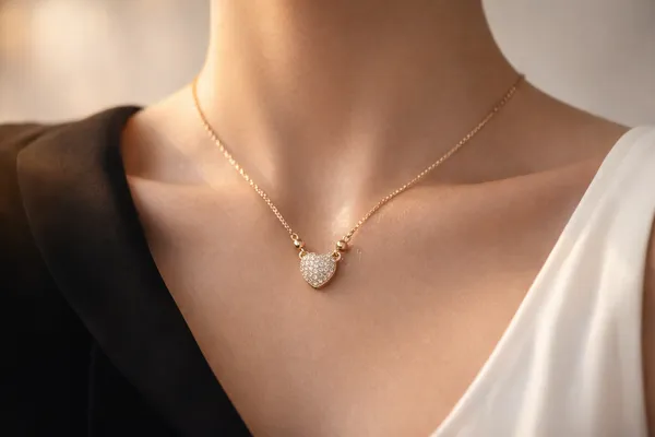 Viva_Jewels_Romantic_Gold-Plated_Heart_CZ_Pendant_Set_–_Elegant_Cubic_Zirconia_Love_Necklace_with_Matching_Minimalist_Heart_Studs