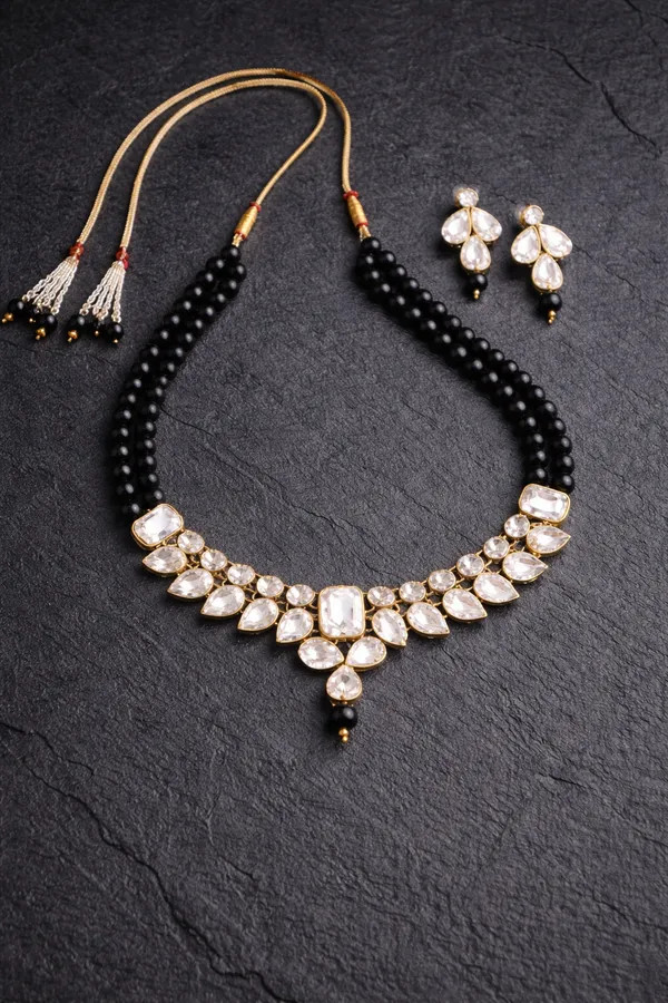 Viva_Jewels_Regal_Gold-Plated_Kundan_&_Black_Choker_Set_–_Handcrafted_Statement_Bridal_Necklace_with_Pear-Cut_Crystals_and_Matching_Drop_Earrings