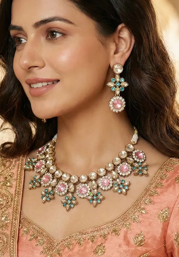 Viva_Jewels_Regal_Gold-Plated_Kundan_Choker_Set_–_Exquisite_Stone_Studded_Bridal_Necklace_with_Matching_Crescent_Drop_Earrings_Accents