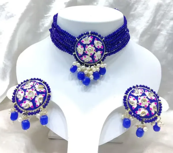 Blue_Brass_Premium_&_Elegant_Choker_&_Earring_Set_For_Women