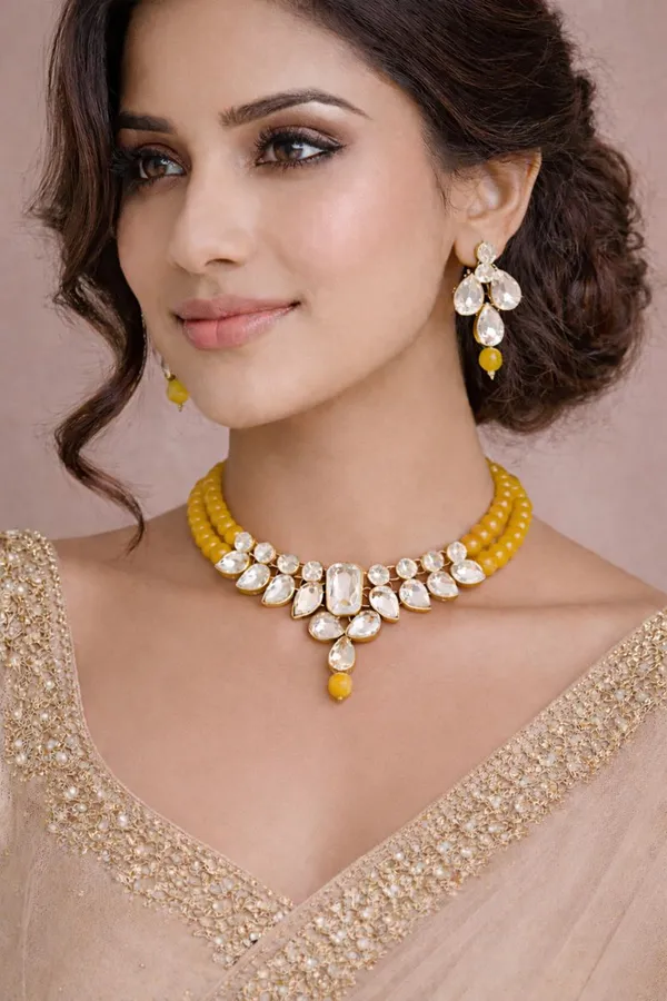 Viva_Jewels_Traditional_Gold-Plated_Kundan_Yellow_Choker_Set_–_Handcrafted_Ethnic_Necklace_with_Matching_Earrings_for_Haldi,_Weddings_&_Festive_Celebrations