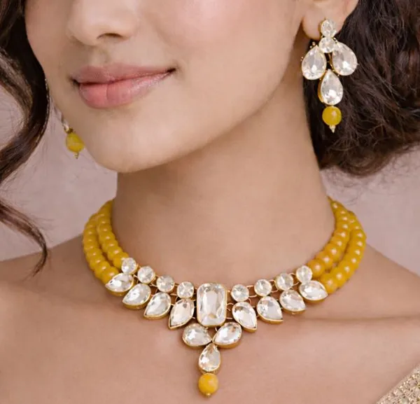 Viva_Jewels_Traditional_Gold-Plated_Kundan_Yellow_Choker_Set_–_Handcrafted_Ethnic_Necklace_with_Matching_Earrings_for_Haldi,_Weddings_&_Festive_Celebrations