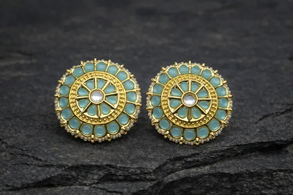 Viva_Jewels_Regal_Olive_Green_Kundan_Studs_–_Premium_Gold-Plated_Circular_Statement_Earrings_with_Mint-Olive_Stones_and_Pearl_Border