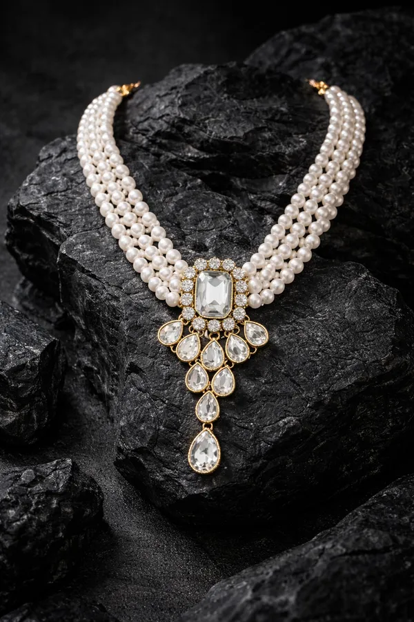 Viva_Jewels_Traditional_Gold-Plated_Pearl_Choker_Set_–_Classic_Multi-Strand_Pearl_Necklace_with_Intricate_Pendant_and_Matching_Earrings