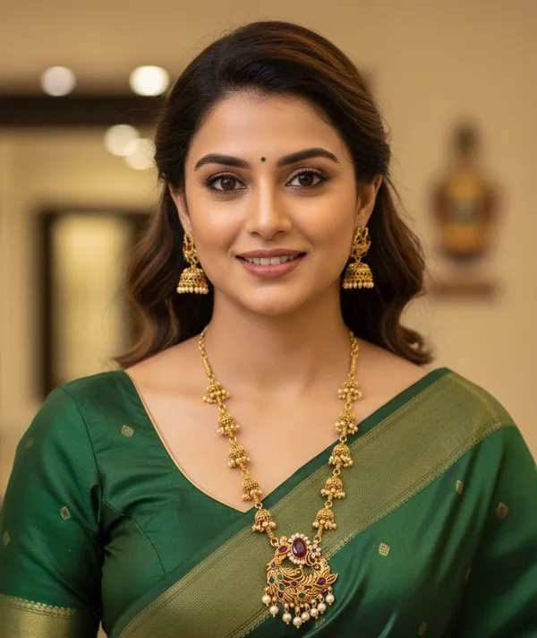 Viva_Jewels_Regal_Peacock_Motif_Temple_Pendant_Set_–_Premium_Gold-Plated_Long_Haar_with_Intricate_Jhumka_Beadwork_and_Matching_Earrings