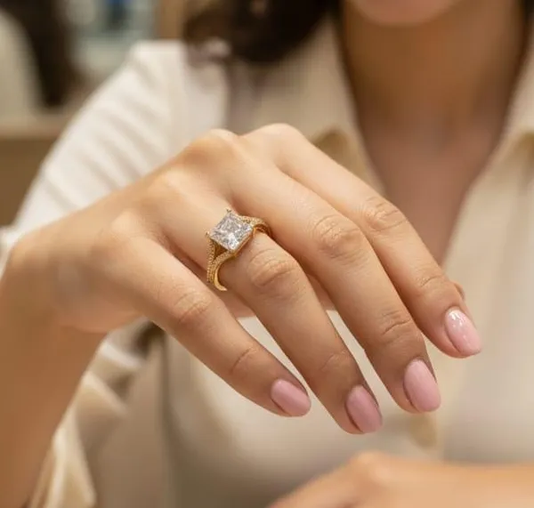Viva_Jewels_Regal_Gold-Plated_Princess_Cut_Solitaire_Ring_–_Timeless_Square_Zircon_Engagement_Ring_with_Pavé-Set_Split_Shank_Detail