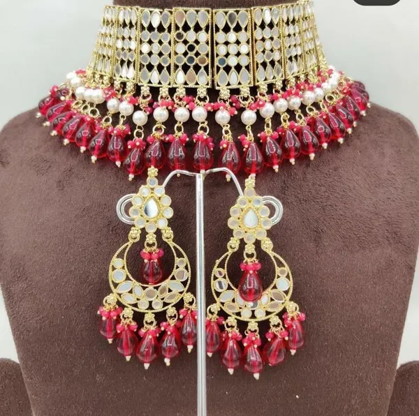Viva_Jewels_Regal_Maroon_&_Gold_Kundan_Choker_Set_–_Premium_Brass-Based_Handcrafted_Necklace_with_Ruby-Red_Droplets_and_Matching_Statement_Earrings