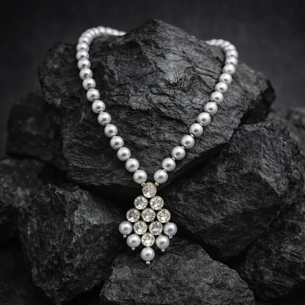 Viva_Jewels_Regal_Silver-Grey_Pearl_Statement_Set_–_Handcrafted_Gold-Plated_Necklace_with_Intricate_Geometric_Kundan_Pendant_and_Cluster_Drop_Earrings