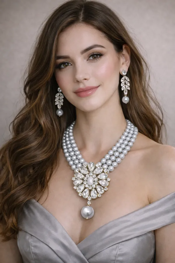 Viva_Jewels_Silver_Metallic_Pearl_Choker_|_Royal_Crystal_Floral_Pendant_&_Leaf_Drop_Earring_Set_for_Women