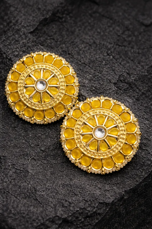 Viva_Jewels_Sun-Kissed_Yellow_Kundan_Studs_–_Handcrafted_Gold-Plated_Oversized_Floral_Chandbali_Ear_Studs_with_Pearl_Border_and_Mirror_Accent