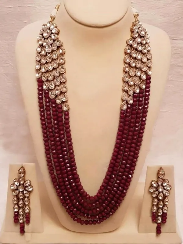 Viva_Jewels_Imperial_Maroon_Rani_Haar_–_Gold-Plated_Long_Multi-Strand_Necklace_with_Tiered_Kundan_Cascades_and_Matching_Drop_Earrings