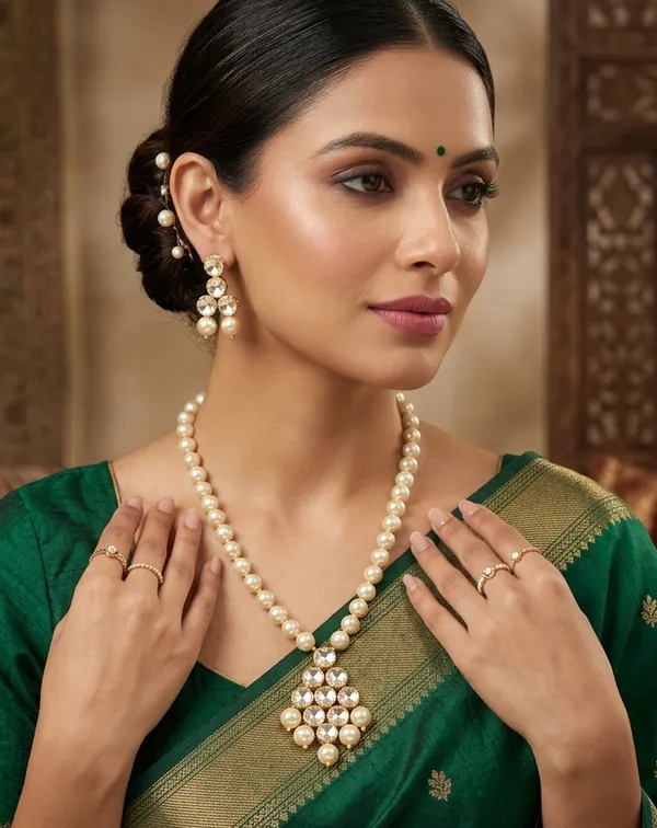 Viva_Jewels_Royal_Kundan_&_Pearl_Pendant_Set_|_Gold-Plated_Floral_Polki_Necklace_with_Matching_Earrings_|_Handcrafted_Traditional_Festive_Jewelry_for_Women