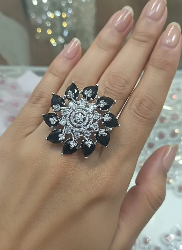 Silver_Plated_Black_Sapphire_CZ_Ring