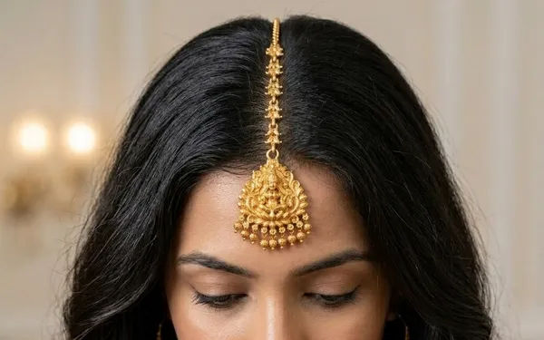 Viva_Jewels_Antique_Gold_Plated_Laxmi_Motif_Traditional_Temple_Maang_Tikka