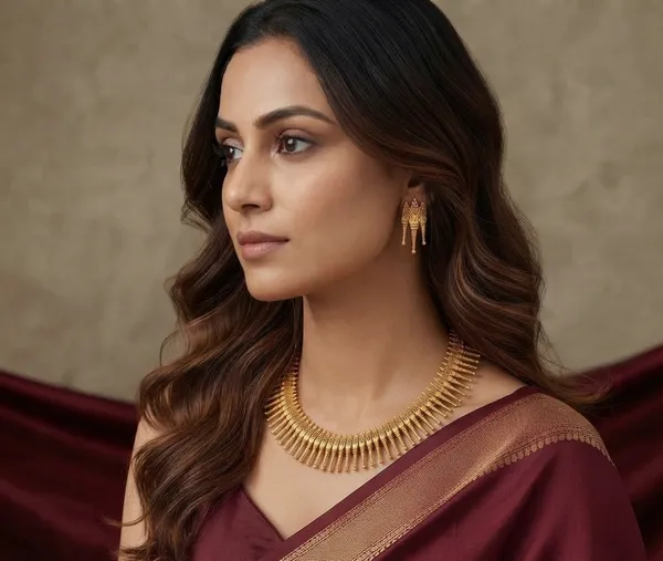 Viva_Jewels_Antique_Matte_Gold_Mullumottu_Spike_Choker_Set_–_South_Indian_Temple_Style_Radiating_Collar_Necklace_with_Matching_Earrings