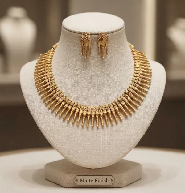 Viva_Jewels_Antique_Matte_Gold_Mullumottu_Spike_Choker_Set_–_South_Indian_Temple_Style_Radiating_Collar_Necklace_with_Matching_Earrings