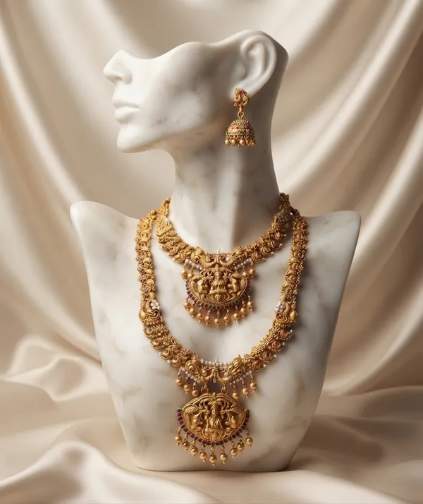 Viva_Jewels_Divine_Antique_Gold-Plated_Temple_Combo_Set_–_Royal_Heritage_Choker_&_Long_Haram_Necklace_with_Hanging_Pearl_Fringe