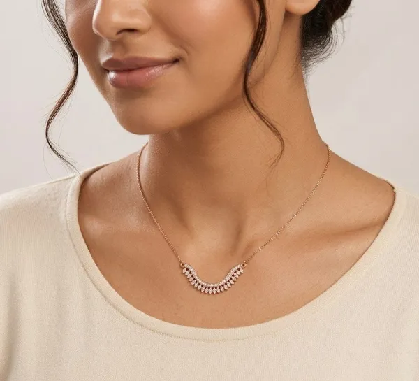 Viva_Jewels_Elegant_Rose_Gold-Plated_Minimalist_Curved_Necklace_–_Sparkling_American_Diamond_Curved_Pendant_Chain_for_Contemporary,_Office_&_Daily_Wear