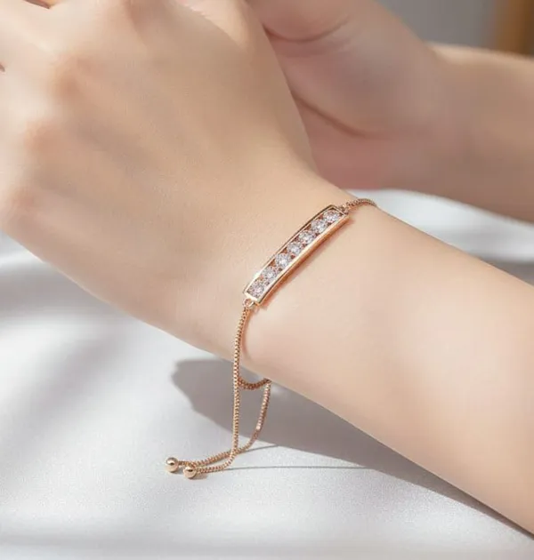 Viva_Jewels_Elegant_Rose_Gold-Plated_Minimalist_Floral_Bar_Bolo_Bracelet_–_Sparkling_American_Diamond_Adjustable_Pull-String_Bracelet_for_Daily,_Office_&_Casual_Wear
