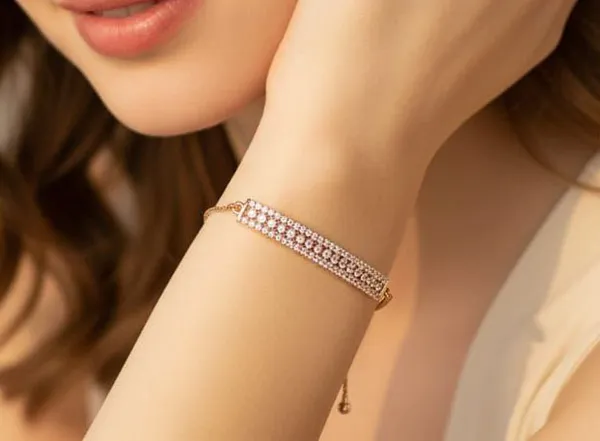 Viva_Jewels_Elegant_Rose_Gold-Plated_Minimalist_Triple-Row_Shimmering_Bar_Bolo_Bracelet_–_Sparkling_American_Diamond_Adjustable_Pull-String_Bracelet_for_Daily,_Office_&_Casual_Wear