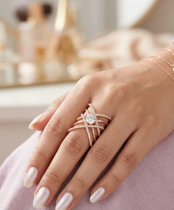 Viva_Jewels_Radiant_Rose_Gold-Plated_Multi-Layer_Criss-Cross_Statement_Ring_–_Sparkling_Round_Cut_Central_Solitaire_CZ_Finger_Ring_for_Women