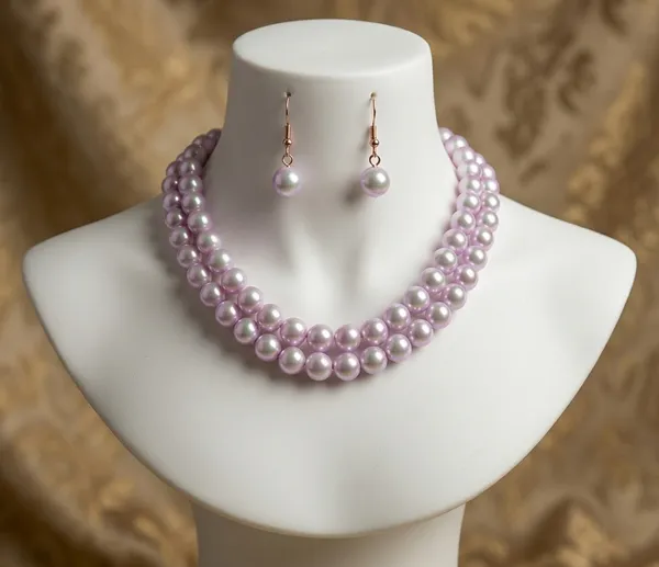 Viva_Jewels_Regal_Lavender_Beaded_Necklace_Set_–_Elegant_Double-Strand_Lilac_Pearl_Necklace_with_Matching_Drop_Earrings